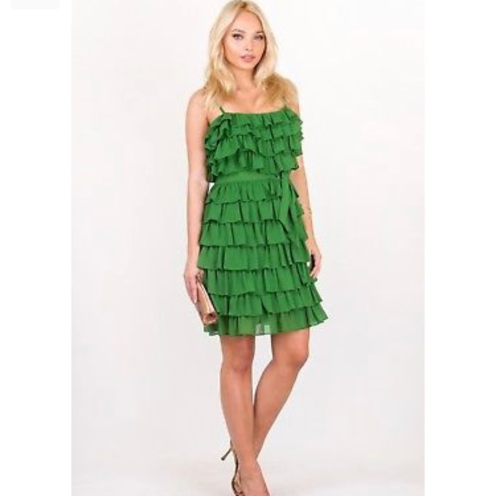 Juicy Couture Green Ruffle Party Dress